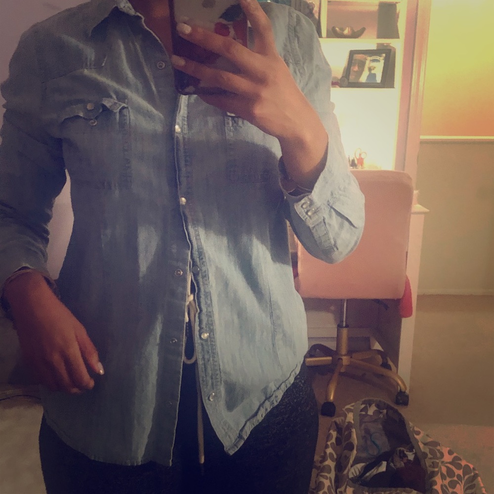 Light wash denim button up from Old Navy